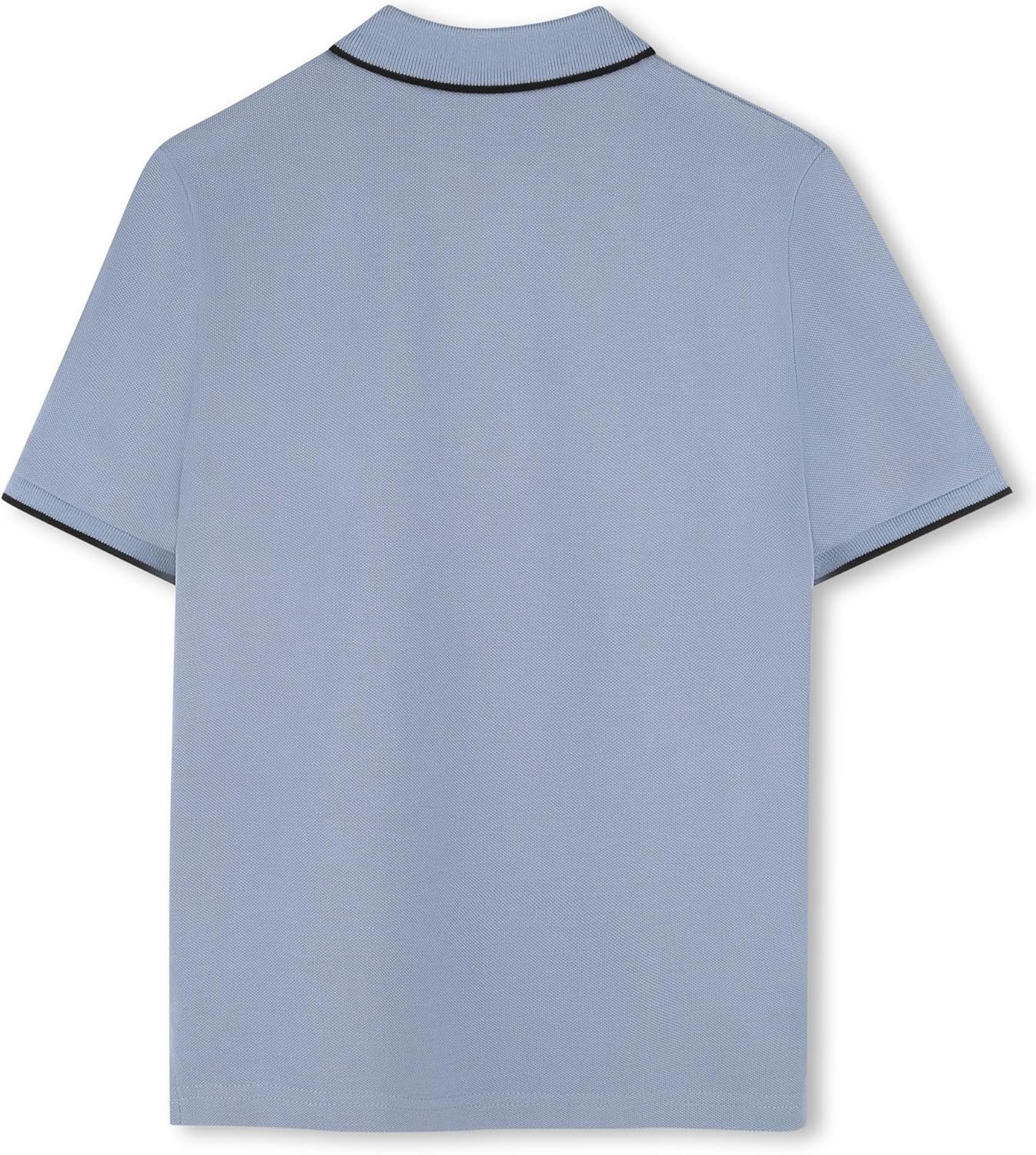 BOSS Boys Short Sleeve Knit Polo Shirt, Soft and Breathable, School Uniform with Striped Collar - Image 4