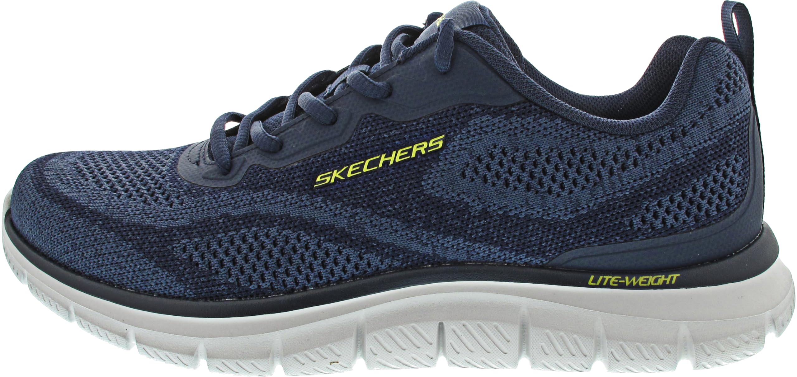 Skechers Men's Track Pohlter Trainers, Navy Knit, 9.5 UK