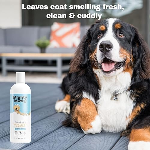 Miniatura 6 de Mighty Mutt Champú Shed Control Champú para perros Deshedding Aroma fresco Suaviza y nutre el pelaje Reduce el desprendimiento Hipoalergénico y