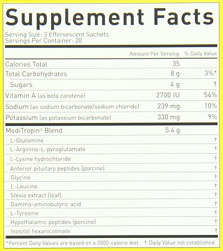 Miniatura 4 de MediTropin Suplemento dietético, 60 sobres efervescentes, caja de 1.3 libras