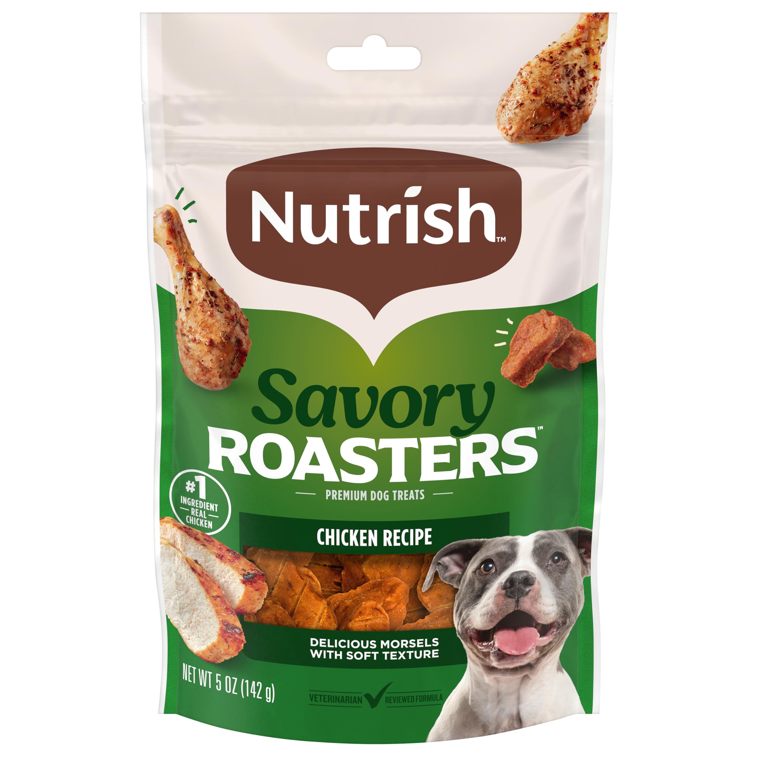 Nutrish Savory Roasters Dog Treats with Chicken, 5 oz. Pouch (Rachael Ray)
