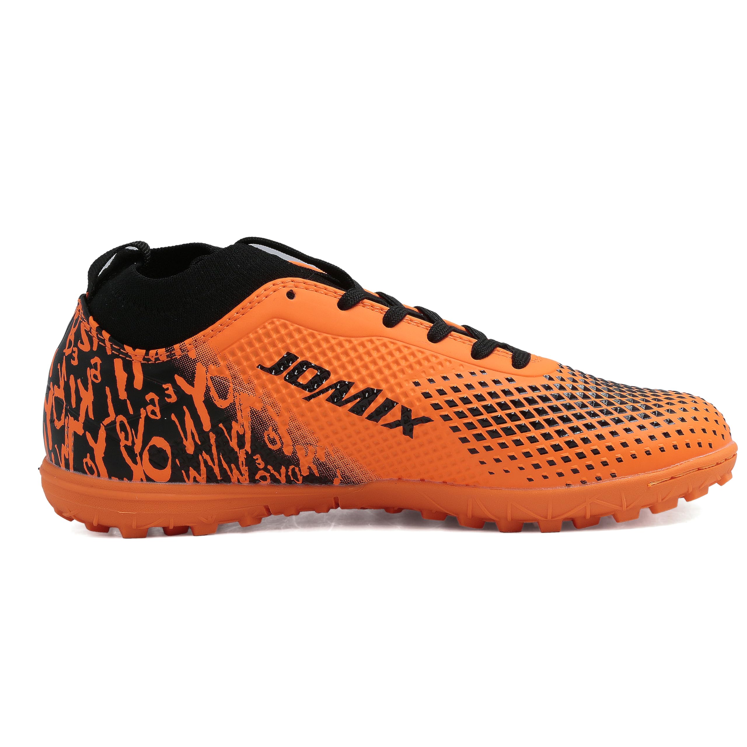 JOMIX Scarpe da Calcetto Calcio Unisex Bambini Ragazzi Adolescenti – Multitacchetti TF per Campi Sintetici ed Erba Artificiale – Leggere Resistenti Antiscivolo KOS250435 Arancione, 34