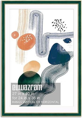 Miniatura 83 de Marco de gamuza de 10 x 13 pulgadas, marco individual, elegante marco verde de 10 x 13 pulgadas con paspartú para fotos de 8.5 x 11 pulgadas, para