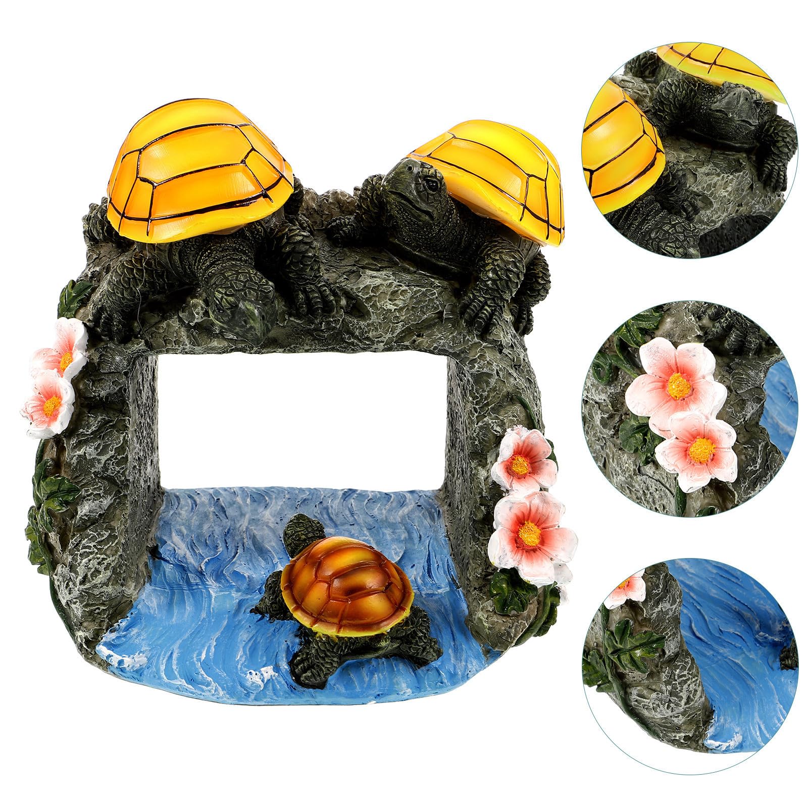 INOOMP Estatua de Tortuga de Jardín en Resina Resistente Intemperie, Fácil de Usar, Adecuado para Decoración Exterior y Extensión de Bajantes en Espacios al Aire Libre