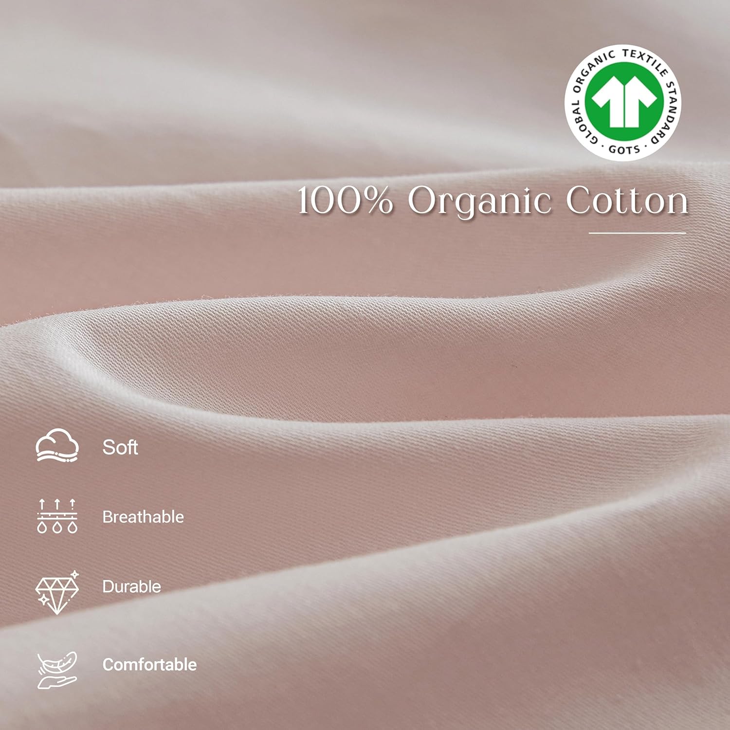 Simple&Opulence Kids 100% Organic Cotton Twin Duvet Cover Ruffle 2Pcs(1 Comforter Cover 1 Pillowcase) Cute Lace Vintage Boho Shabby Chic Farmhouse Bedding Set Teen Girls(Peach Pink,Twin)