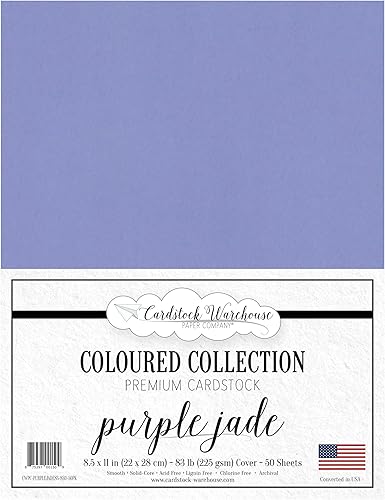 Miniatura 2 de Cardstock Warehouse - Papel de cartulina de jade morado, 8.5 x 11 pulgadas, mate, 83 libras, cubierta  50 hojas de Cardstock Warehouse