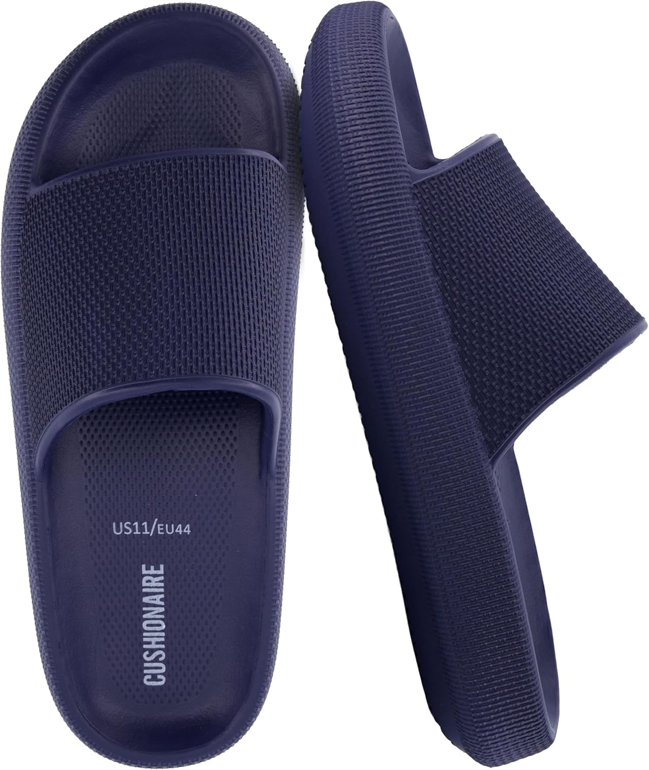 CUSHIONAIRE Feather EVA Mens Sandals – Slip On Recovery Slides, Lightweight Water Shoes for Men