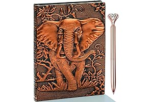 Captivating Cute Elephant Leather Journal Notebook for Memorable Writing
