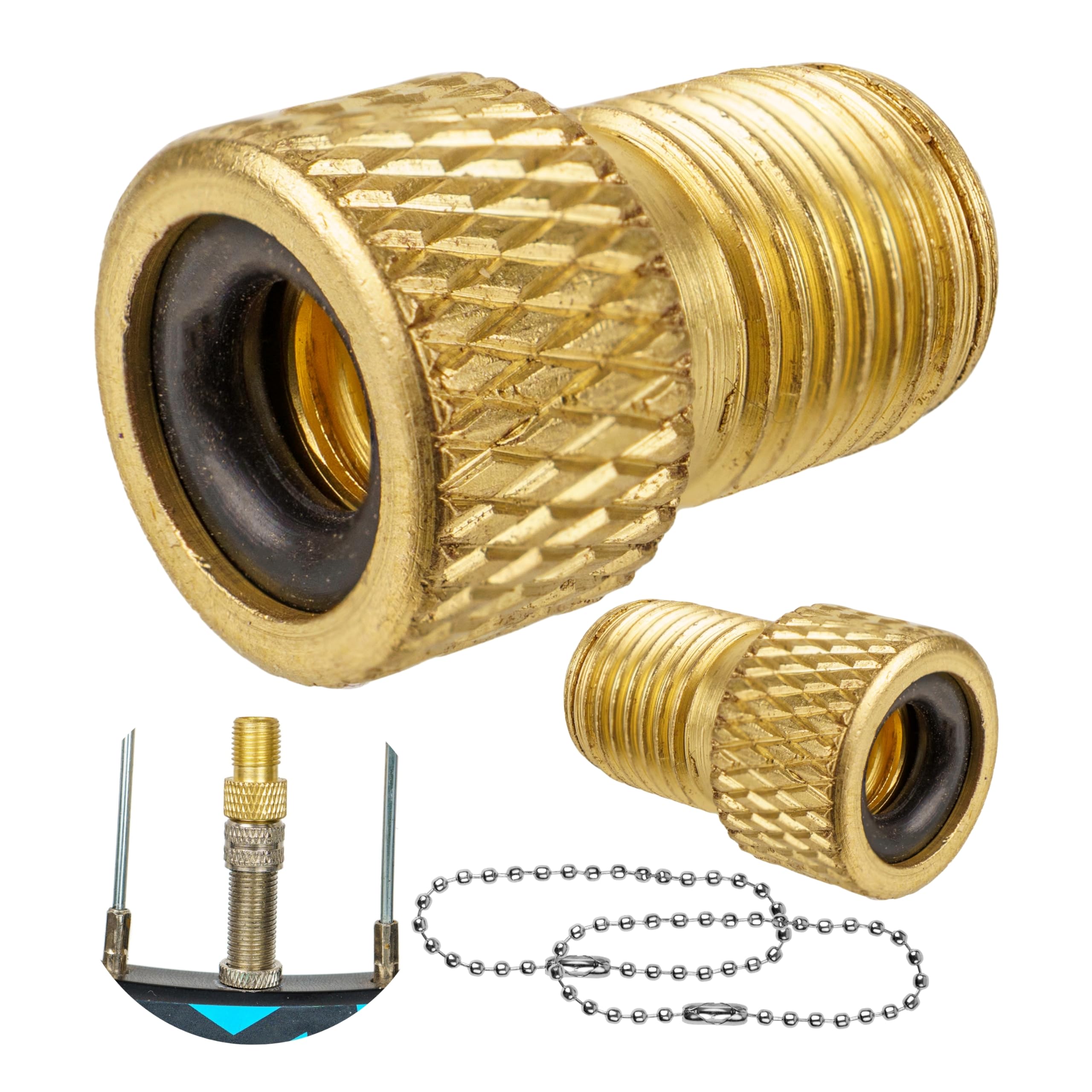 JONRRYIN Kit Adattatore Valvola Per Bicicletta - 33 Pezzi, Convertitore DV SV AV, Aghi Per Gonfiaggio, Anelli Di Tenuta, Per Pompa Bici, Palle E Gonfiabili