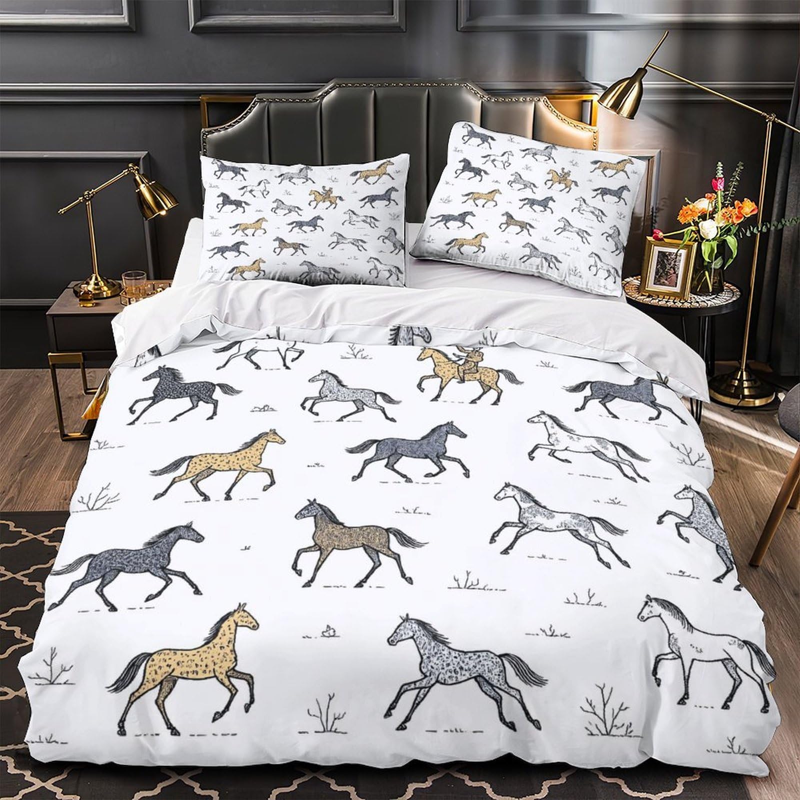 Housse de Couette Ultra Douce et Résistante pour Lit Double 200x200