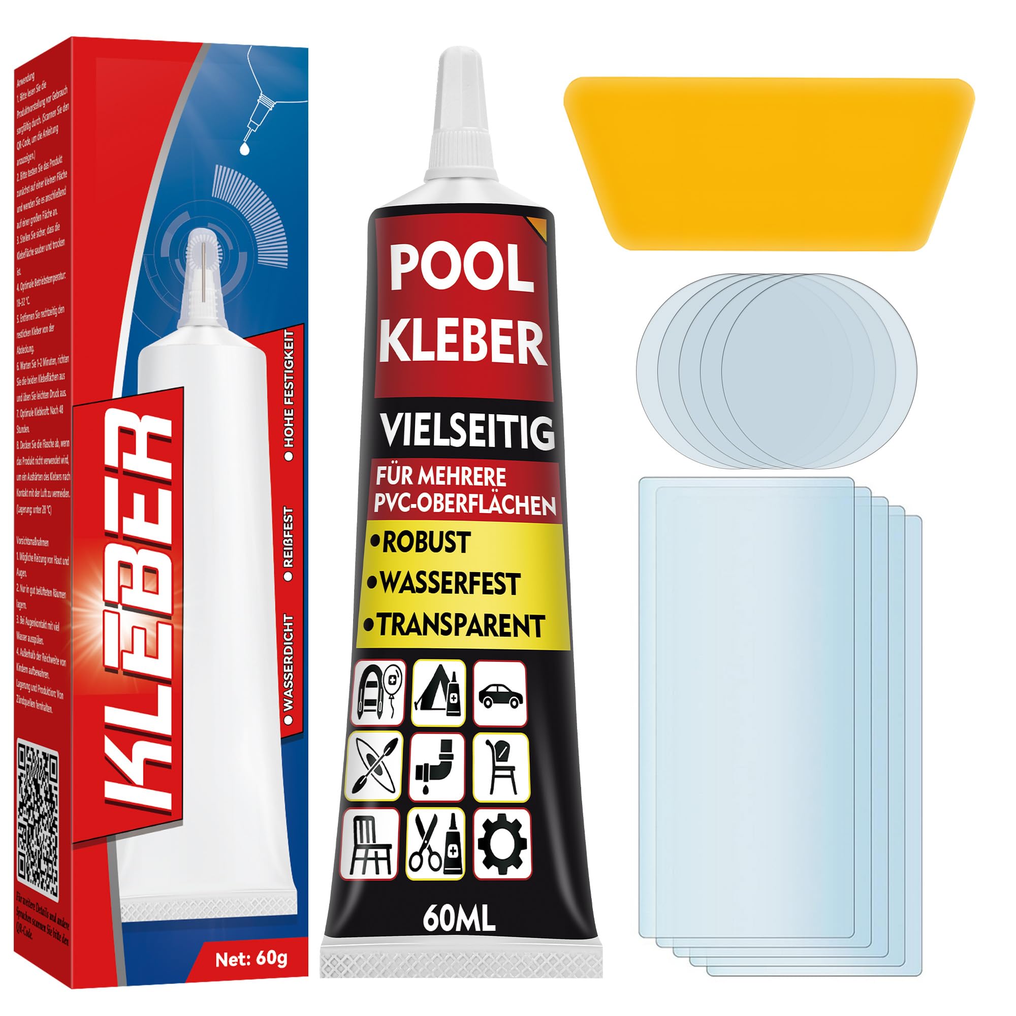 HuakChai Hot Tub Repair Kit, Pool Repair Kit for Rings and Spas