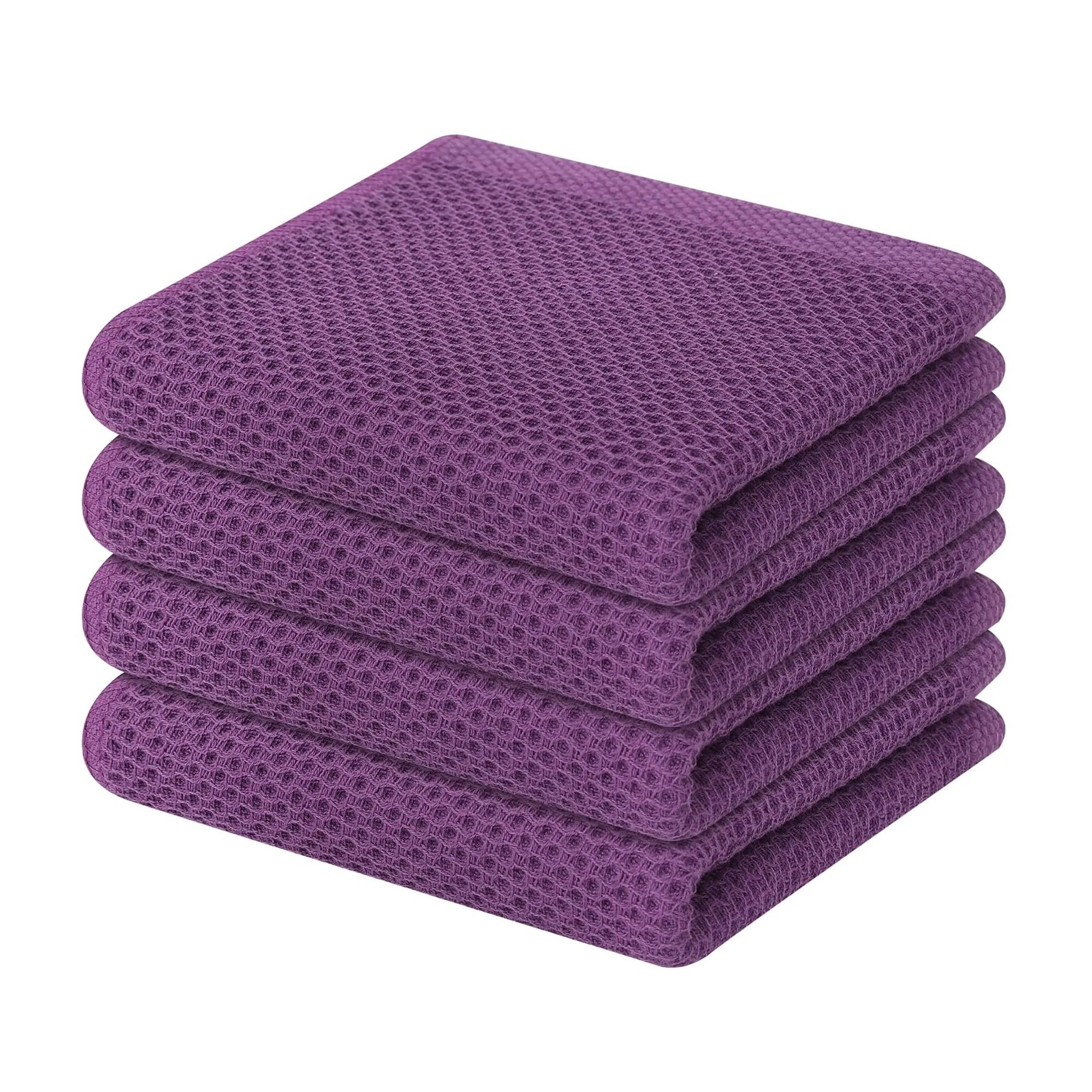 Jobaojiang Kitchen Cloths Household Accessories Waffle Weave Kitchen Towels Cleaning Tools Useful Cleaning Things For Home(VT,33X72CM-6PCS)