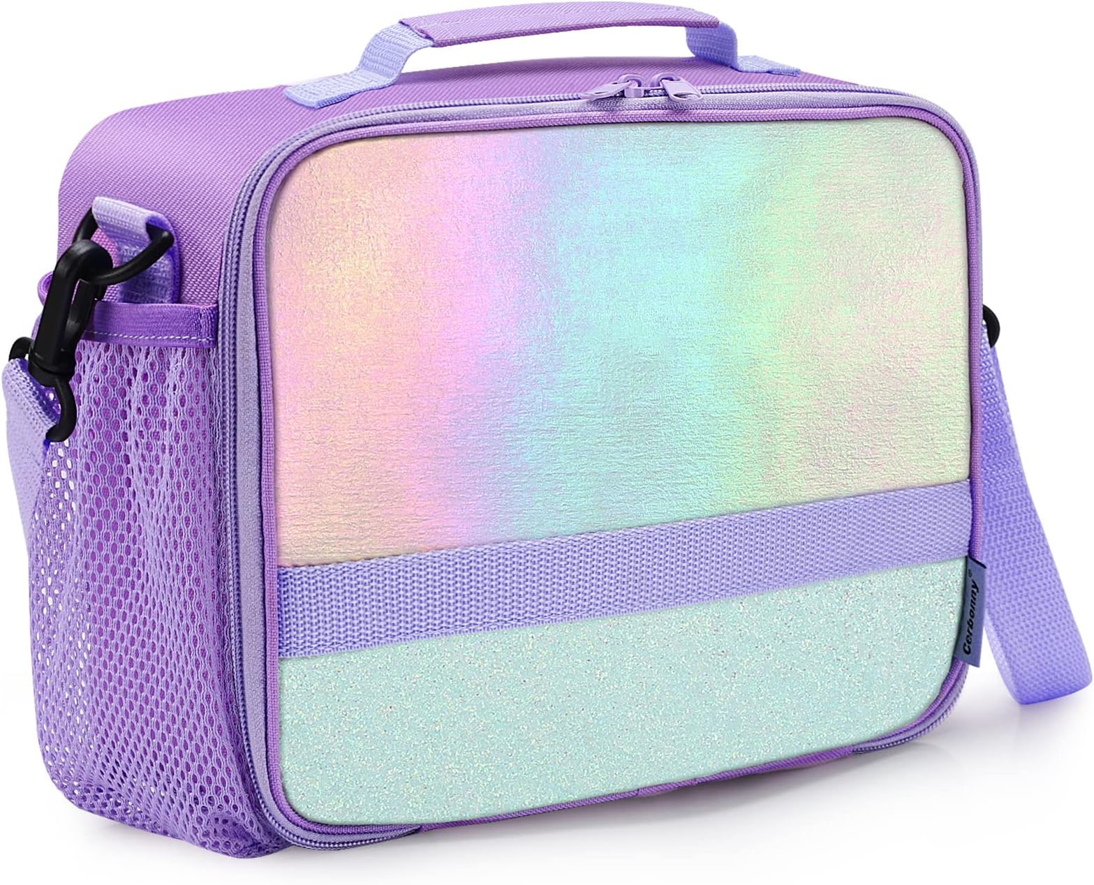 Kids Lunch Box, Insulated Lunch Bag for School, Lunch Box for Girls with Adjustable Shoulder Strap, Bottle Holder, Keeps Food Cold and Warm for a Long Time