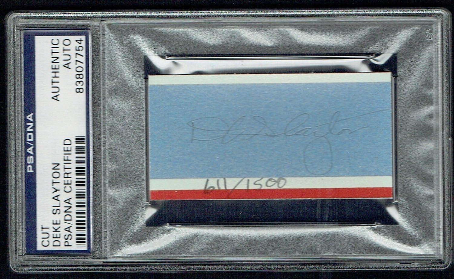 Deke Slayton (d. 1993) signed autograph 1.5x3.5 Mercury 7 Astronaut PSA