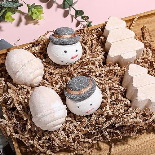 Miniatura 3 de Bombas de baño para niños, bombas de baño de Navidad para mujeres, niñas y niños pequeños, paquete de 6 paquetes de bombas de baño orgánicas, juego