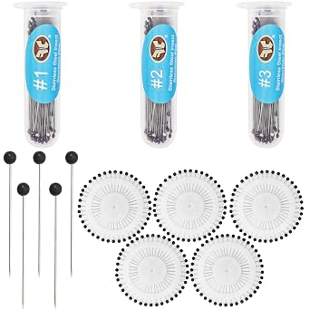 304 Stainless Steel Insect Pins 300pcs Entomology Specimen Needles & 200 Bead Needles for Insect Specimen, Butterfly Collection, School Lab & Specimen Display
