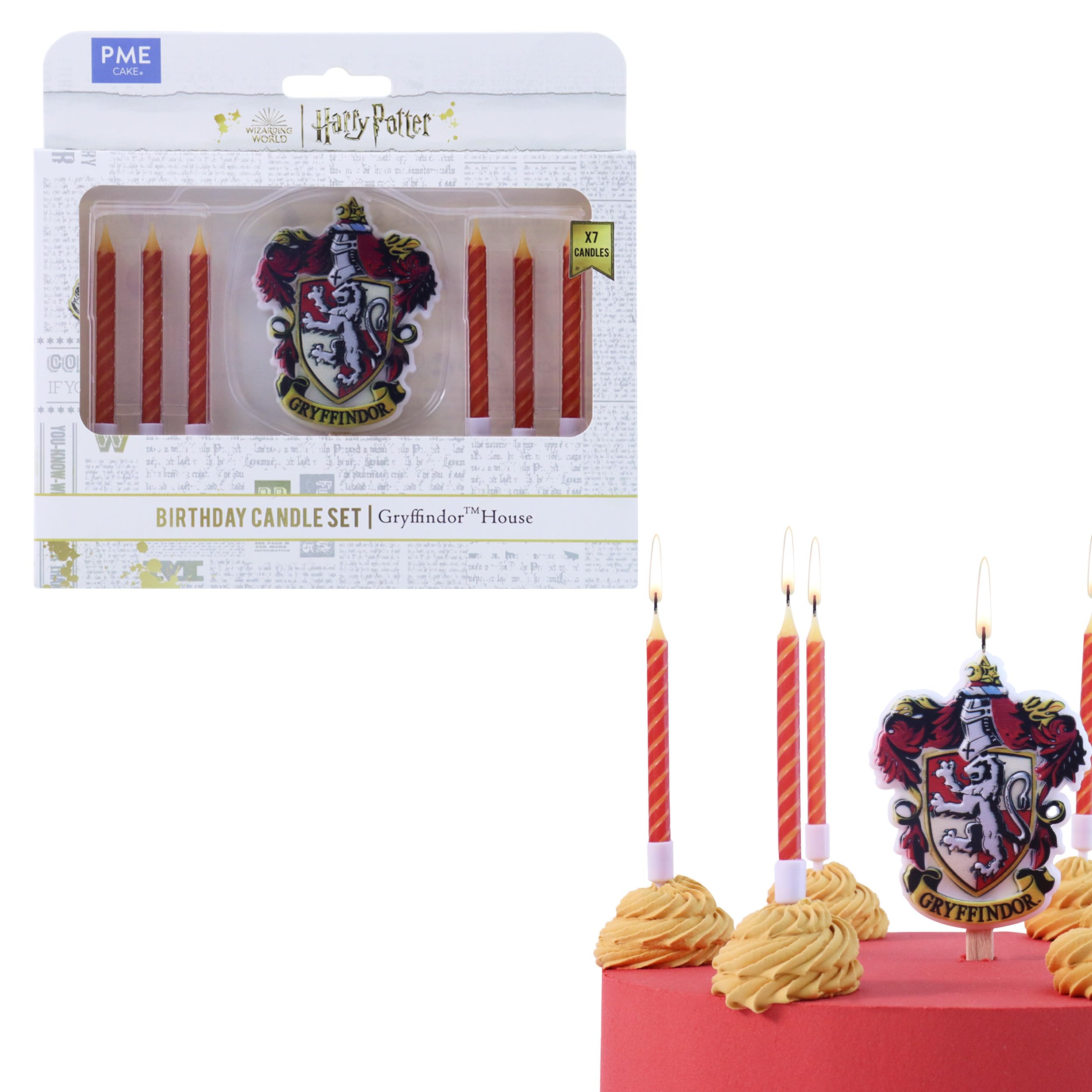 Harry Potter Gryffindor House Candles Set Of 7