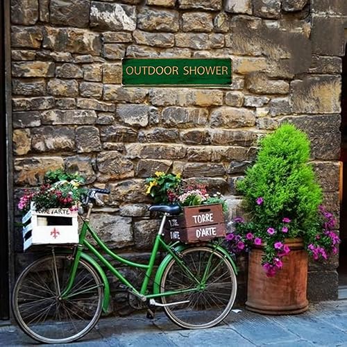 Miniatura 2 de Letrero de metal vintage con diseño de ducha al aire libre, 4 x 16 pulgadas, letrero de calle para el hogar, restaurante, bar, cafetería, garaje,