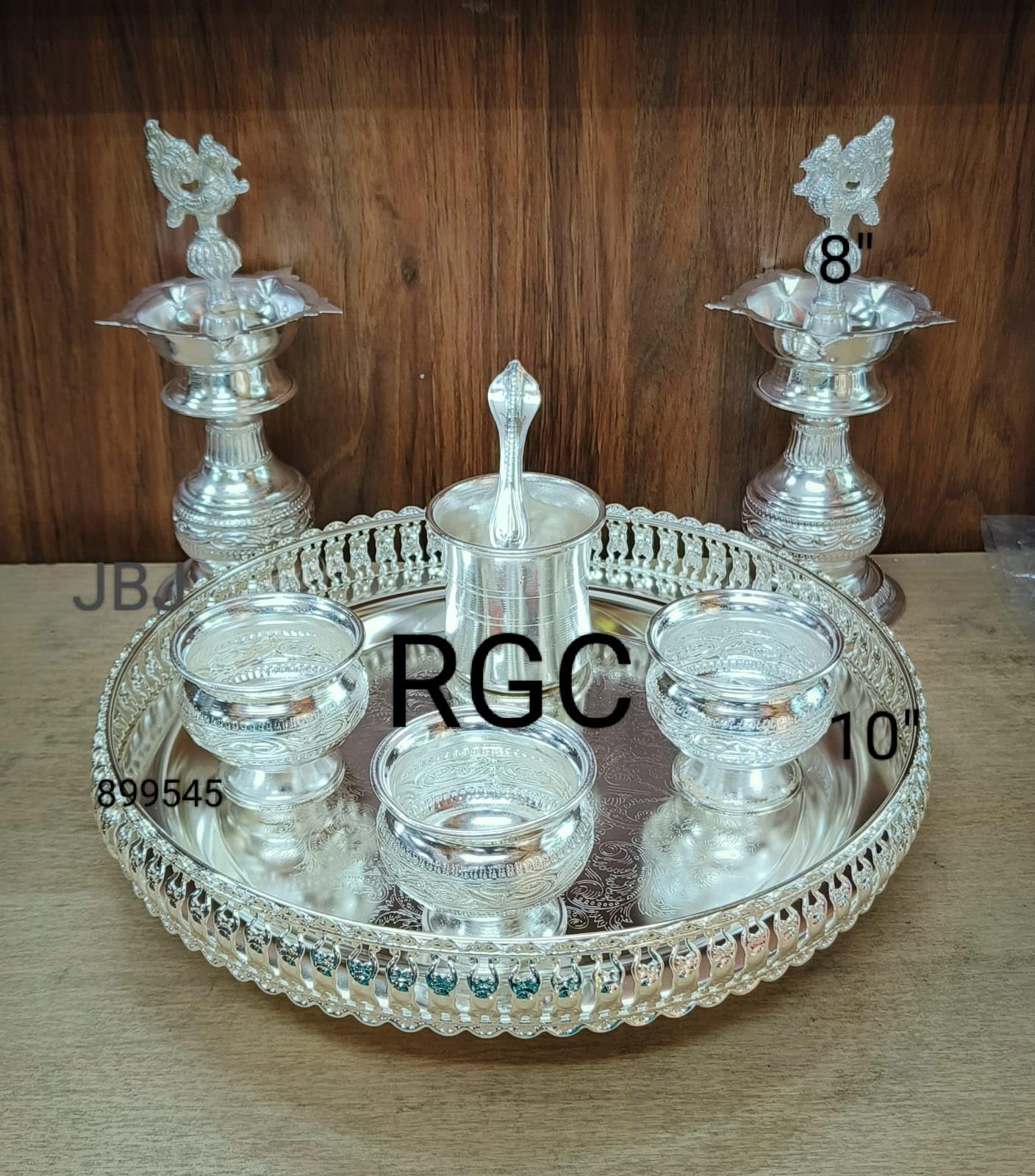 Amazon.com: indiancraftsbykanika Pure German Silver Pooja thali