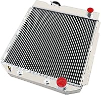 Vista 4 de Radiador de aluminio completo de 3 filas compatible con Ford Mustang 1965 1966 Radiador 2.8L 3.3L 4.3L 4.7L L6 V8 y 1963 1964 1965 Mercury Comet