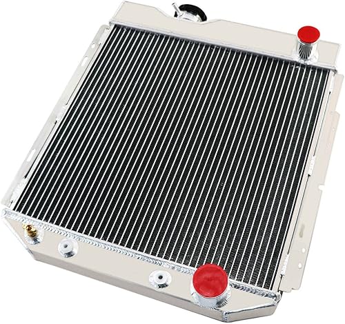 Miniatura 4 de Radiador de aluminio completo de 3 filas compatible con Ford Mustang 1965 1966 Radiador 2.8L 3.3L 4.3L 4.7L L6 V8 y 1963 1964 1965 Mercury Comet,