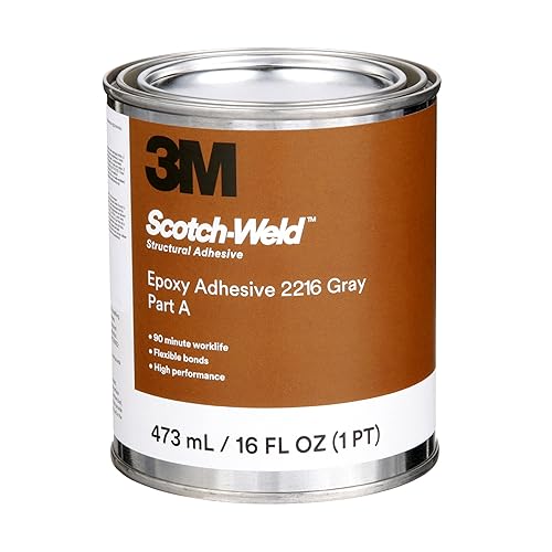 3.3yard Scotch-Weld 20354-casecalcomanía epoxi 2216parte BA, Gris, Kit de 1pinta (Pack de 6)