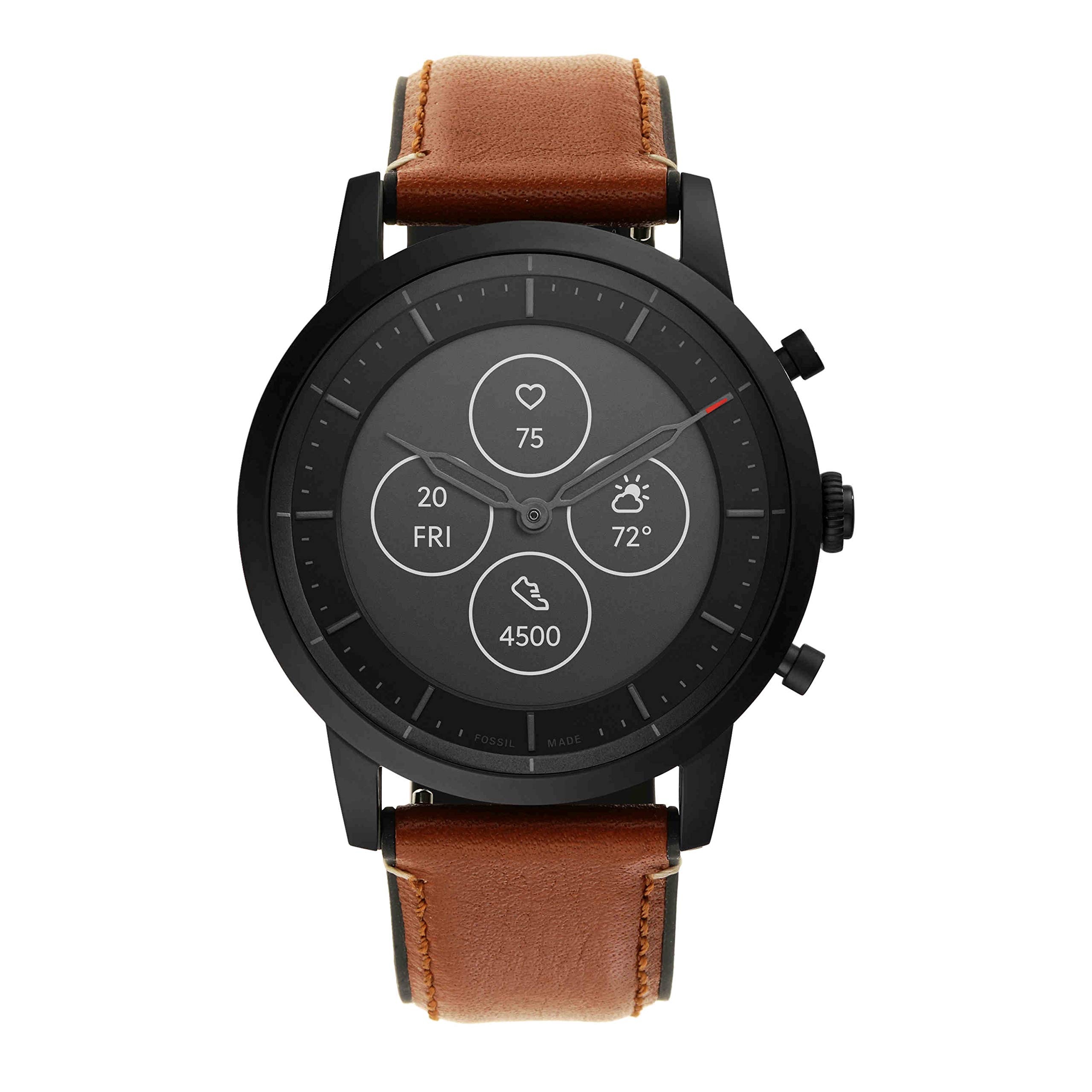 Fossil Collider Hybrid Hr Smartwatch Black Dial Mens Watch Ftw7007