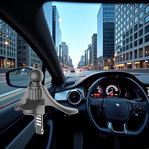 Miniatura 3 de 1 soporte de teléfono negro para ventilación de automóvil, soporte redondo para teléfono con salida de aire en forma de Y, soporte para teléfono