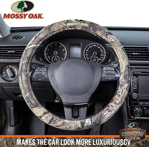 Miniatura 3 de Mossy Oak Funda completa para volante de camuflaje, hecha de sarga de algodón de alta calidad, ajuste universal para 14 12 a 15 pulgadas, producto