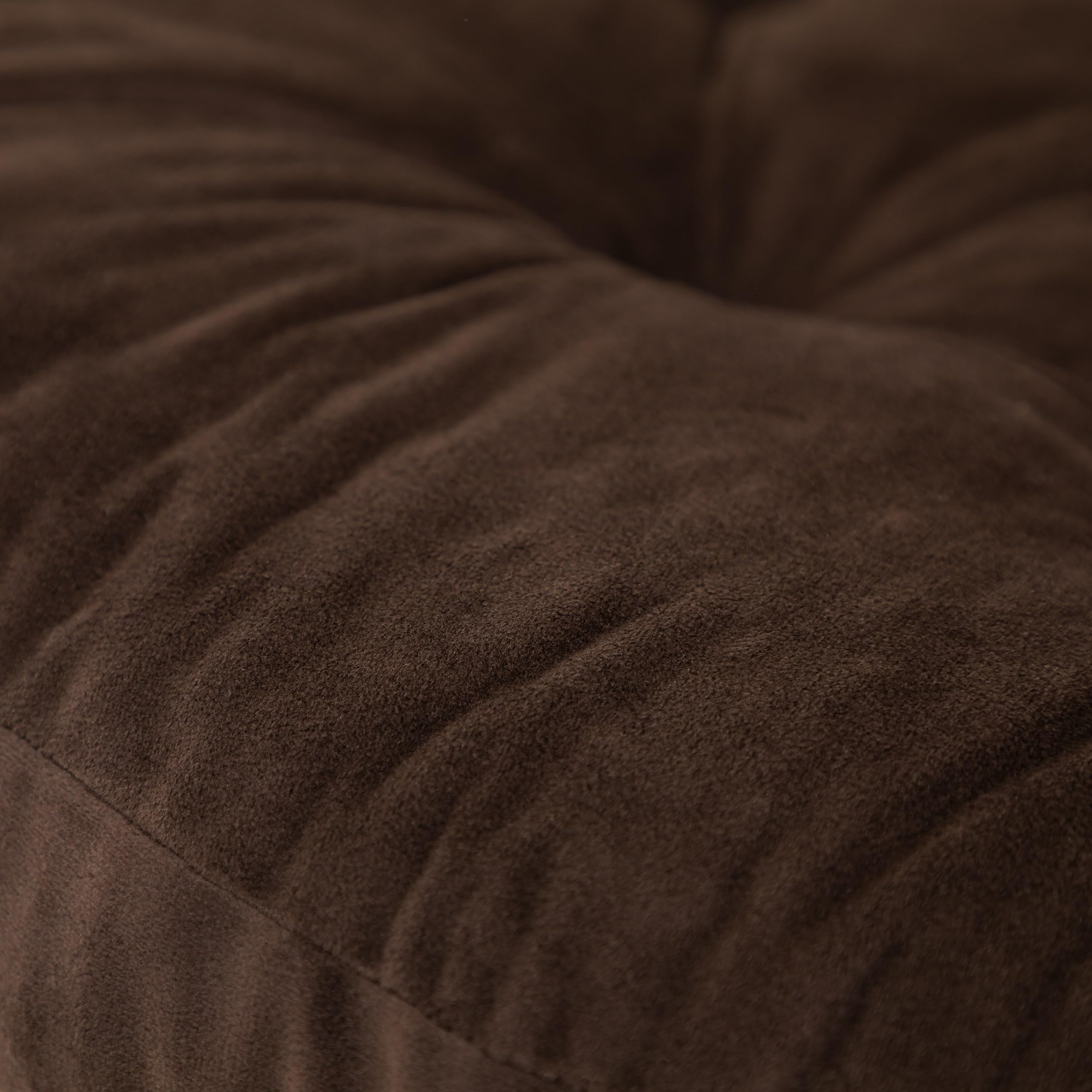 Hängesessel Kissen, Hängekorb Sessel, Indoor/Outdoor, Auflage, Rund, Swing, Schaukelkissen, Sitzkissen für Stuhl, Velvet, Waschbar, Braun, 65 x 65 cm