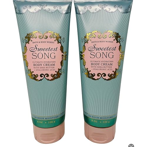 Bath & Body Works Women's Sweetest Song Ultimate Hydration Body Cream 8 Ounces Pack of 2