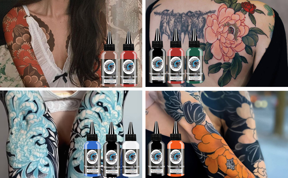 Amazon.com: 14Pcs Tattoo Ink Set 1 oz 30ml/Bottle Tattoo Inks