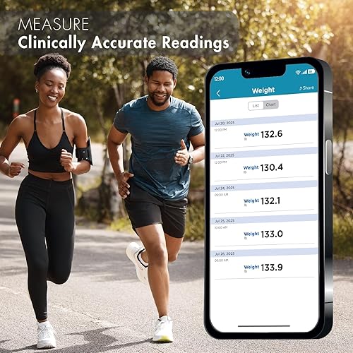 Miniatura 5 de Trackstar Báscula de peso digital inteligente  Capacidad de peso de 440 libras  Aplicación de monitoreo trackstar  Compatible con Bluetooth iOS y