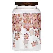 THUN – Biscottiera Bloomia – vetro borosilicato, guarnizione in silicone – Collezione Giardino di primavera – Ø 13.9 cm, 23.5 cm h