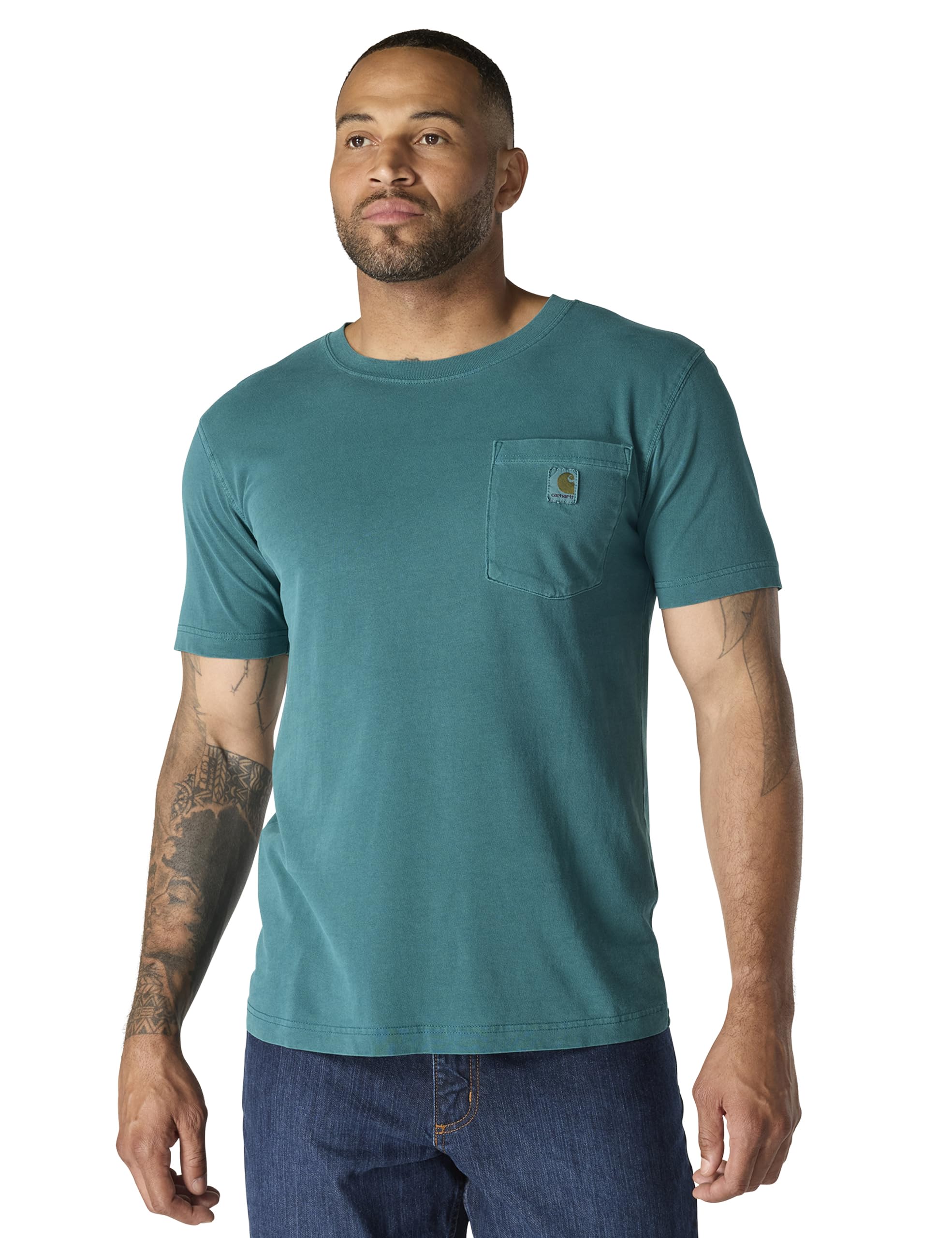 Carhartt Mens Relaxed Fit Lightweight Short-Sleeve Garment Dyed Pocket T-Shirt
