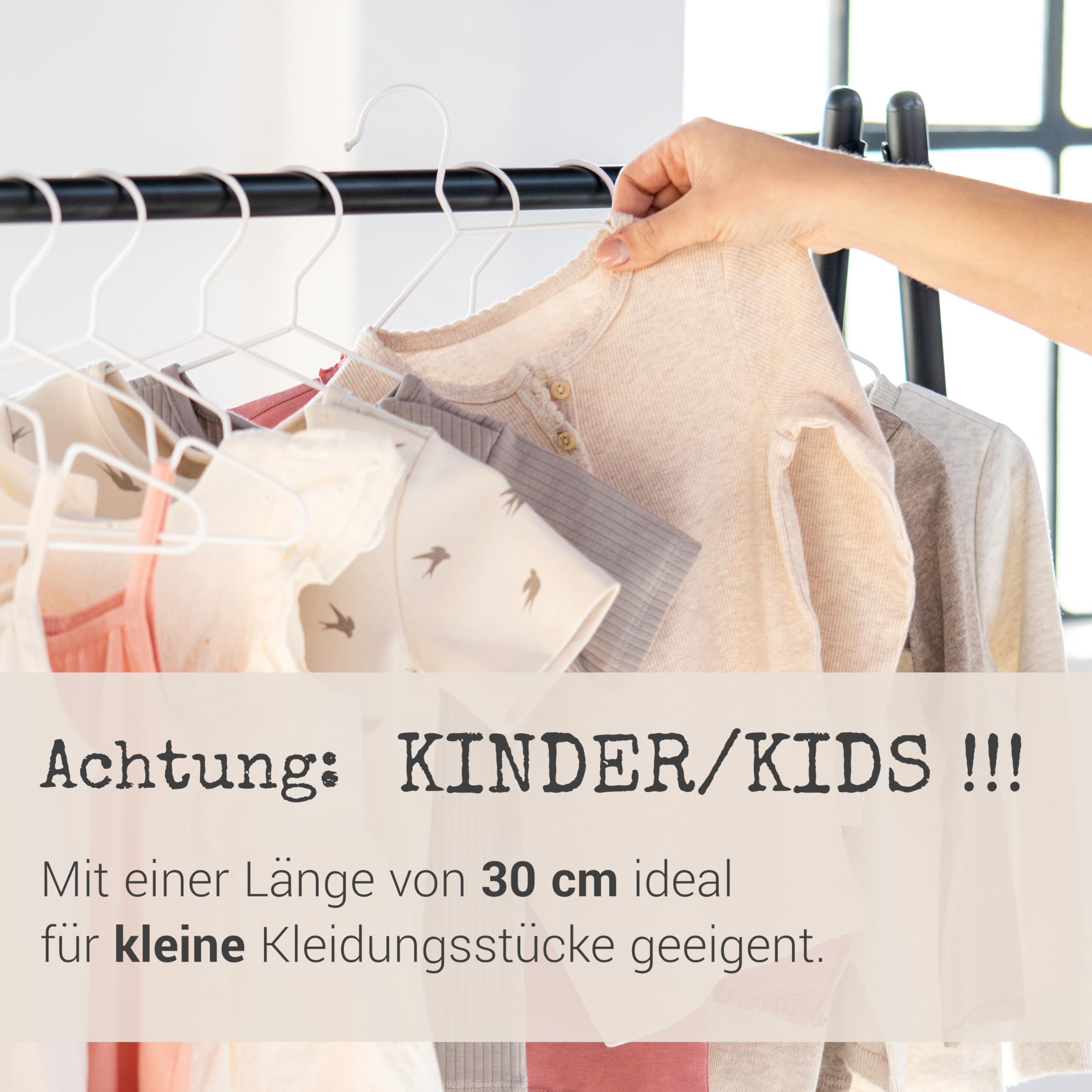 3 Sprouts Plastic kinder- en kinderhangers van tarwestro - 30 stuks milieuvriendelijke babykleding en kleerhangers voor kast - kinderhanger voor kinderkamer, kleine meisjes, jongens en peuters