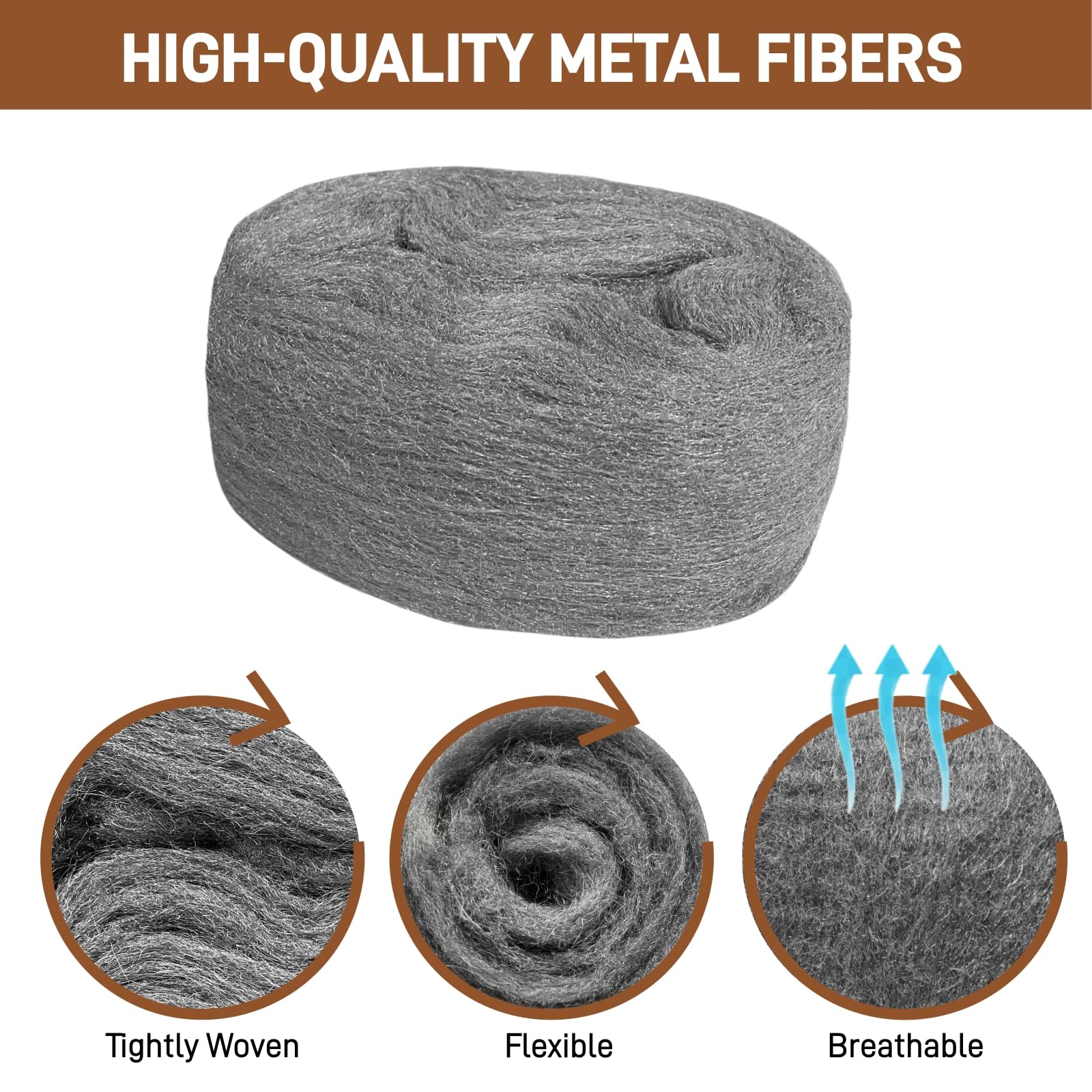 Steel Wool for Mice Control & Polishing - 2 Pack -4