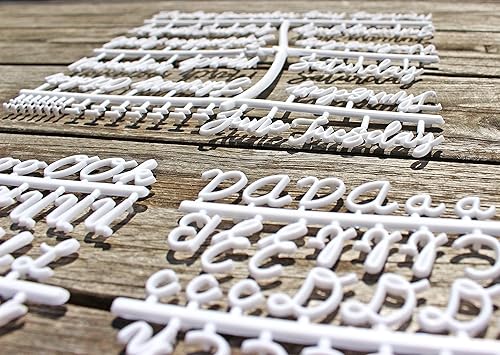 Miniatura 6 de Felt Creative Home Goods - Juego de letras extra cursivas  Juego de letras del alfabeto, números, puntuación de más de 375 piezas extra atrevidas