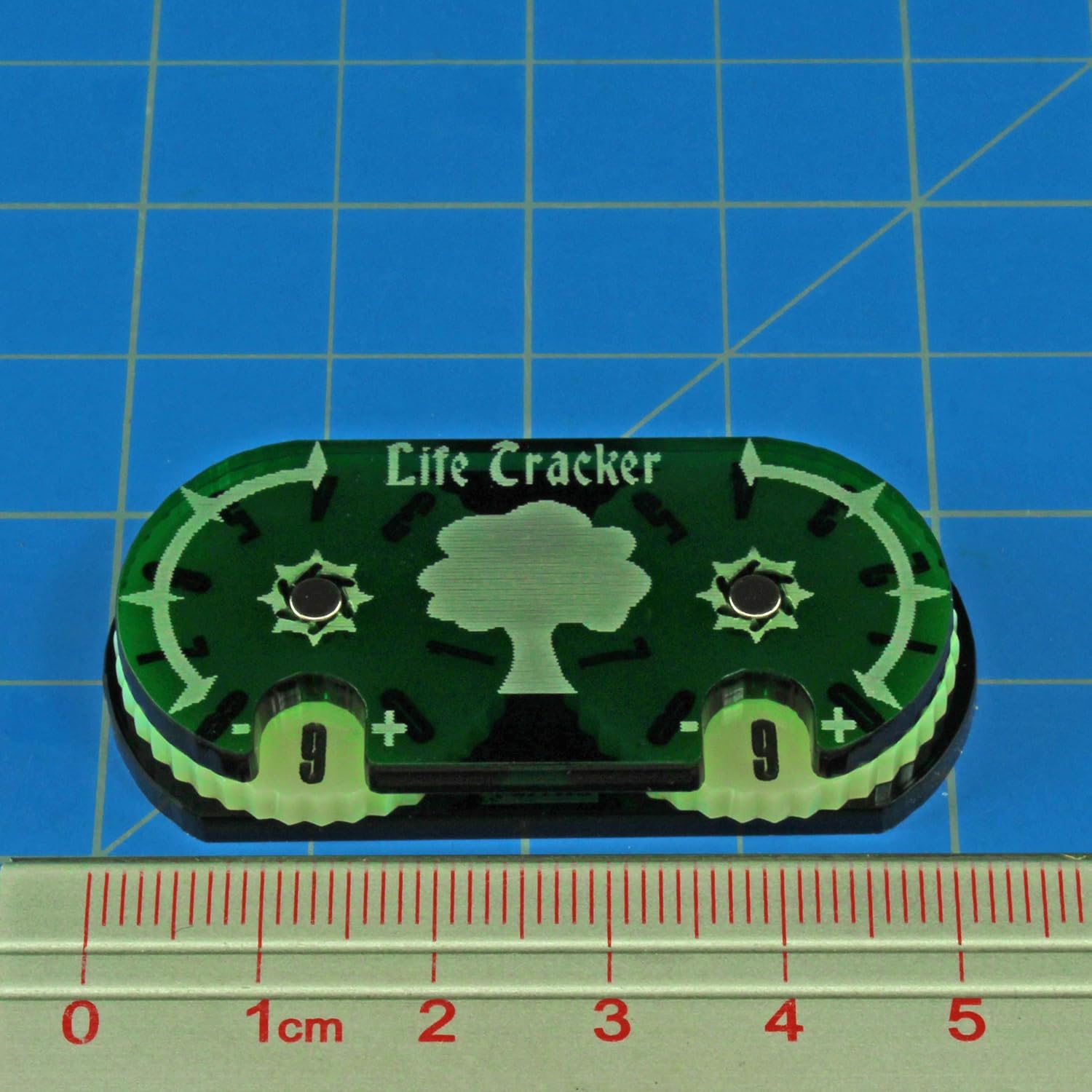 LITKO Life Counter Wheel | 0–99 Dual Dial | 25x50mm | Compatible with Magic: The Gathering & Tabletop Games | Translucent Green | Forest (Green)