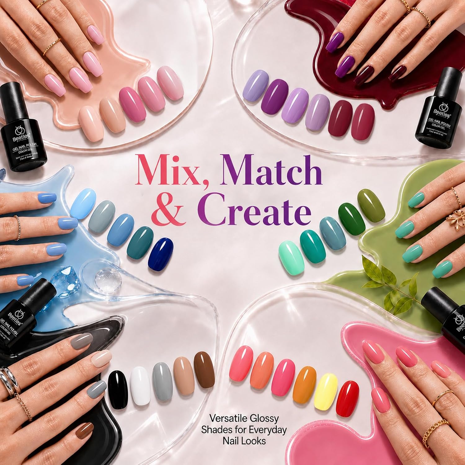 Beetles Fall Gel Polish Set, Fingertip Palette Collection