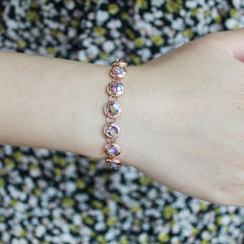 【美品✨】SWAROVSKI ピンククリスタル テニス　ブレスレット SWAROVSKI スワロフスキー ブレスレット テニスブレス ピンク