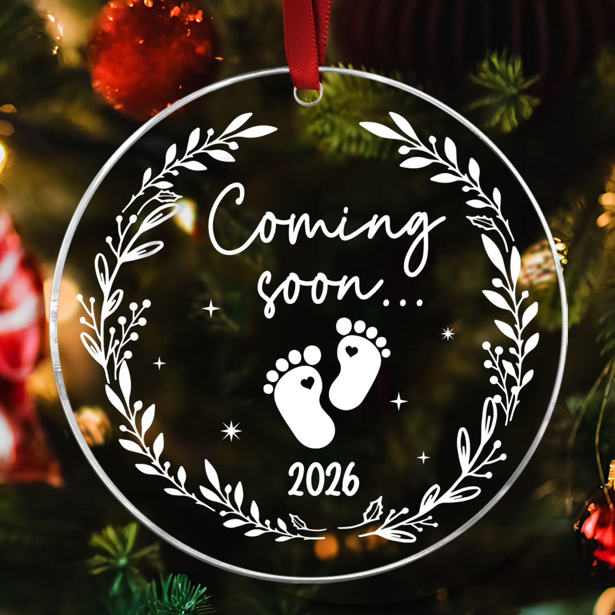 Amazon.com: Baby Coming Soon 2026 Ornament Acrylic - Expecting Baby Mom Dad Ornament Xmas Gifts - Pregnancy Announcement Onrament for Family, Husband, Grandparents, Aunt - Expecting Parents to Be Unique Gifts : Home & Kitchen