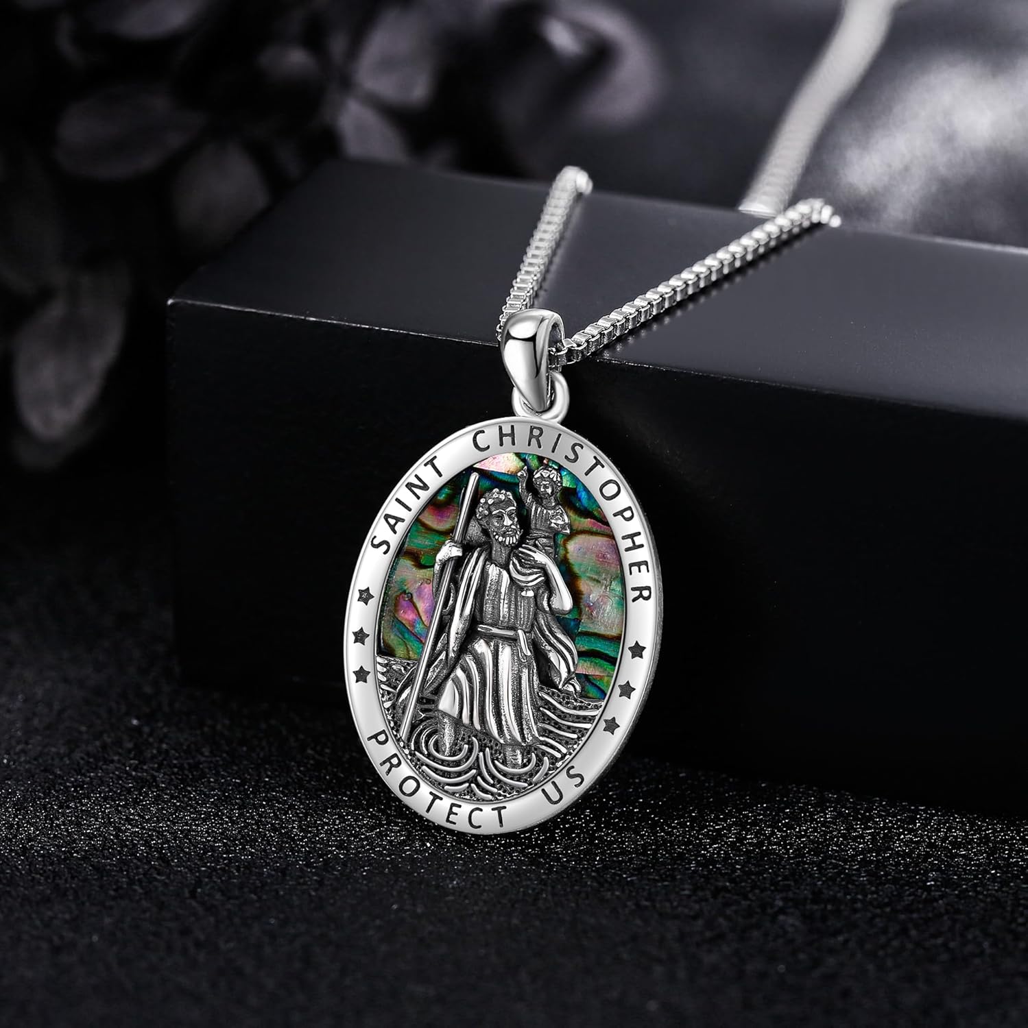 Saint Christopher/La Santa Muerte/Praying Hands/St Michael/Virgin Mary/St Florian Firefighter Necklace 925 Sterling Sliver Religious Jewelry Gifts for Men Women - Image 3