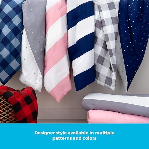 Miniatura 6 de LINENSPA - Edredón de microfibra hipoalergénico, con relleno sintético, para usar todo el año, tamaño individual XL, azul marino