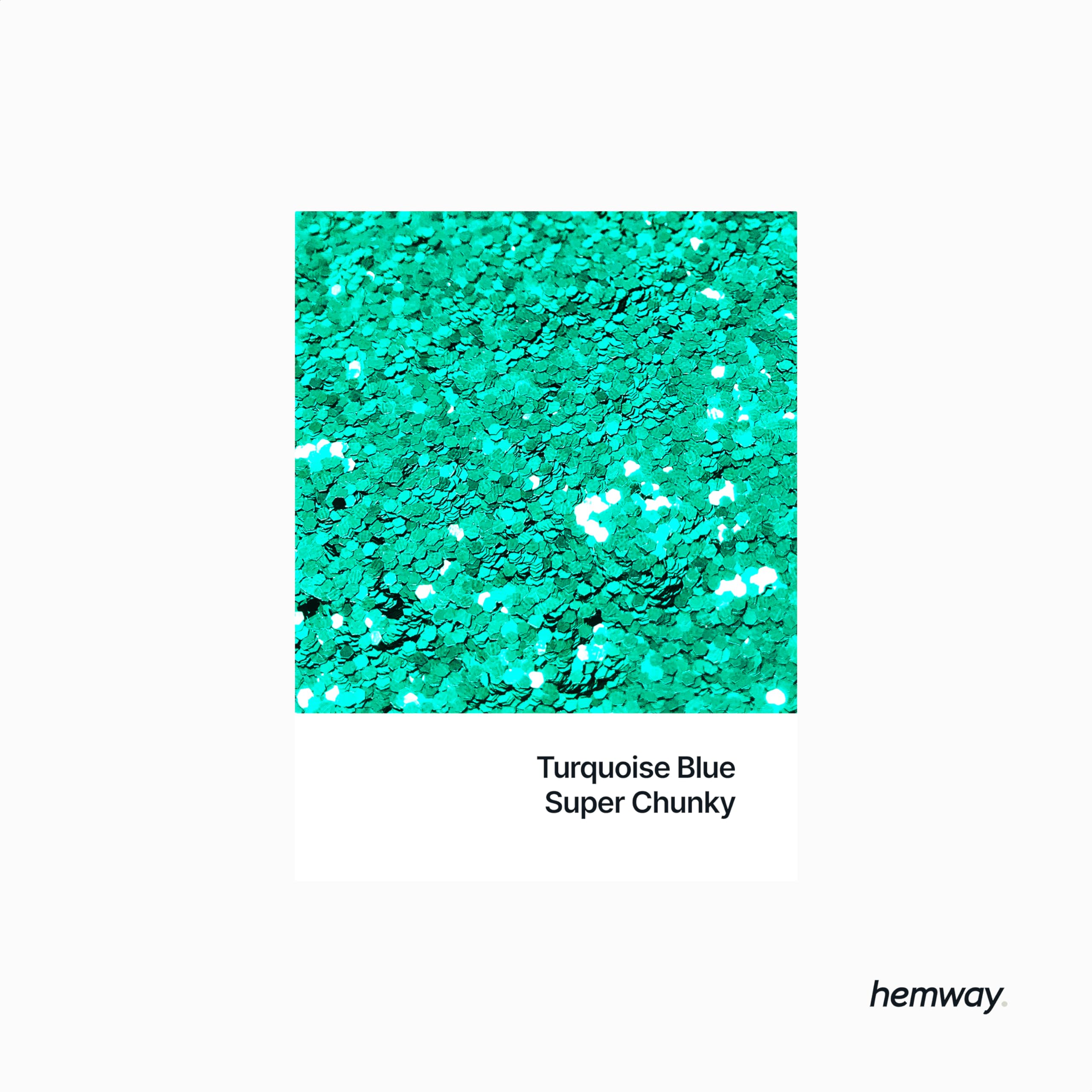 Hemway Glitter Shaker Turquoise Blue 110g x2 Pack Super Chunky, Craft Glitter Shakers for Resin & Epoxy Crafts - Image 2