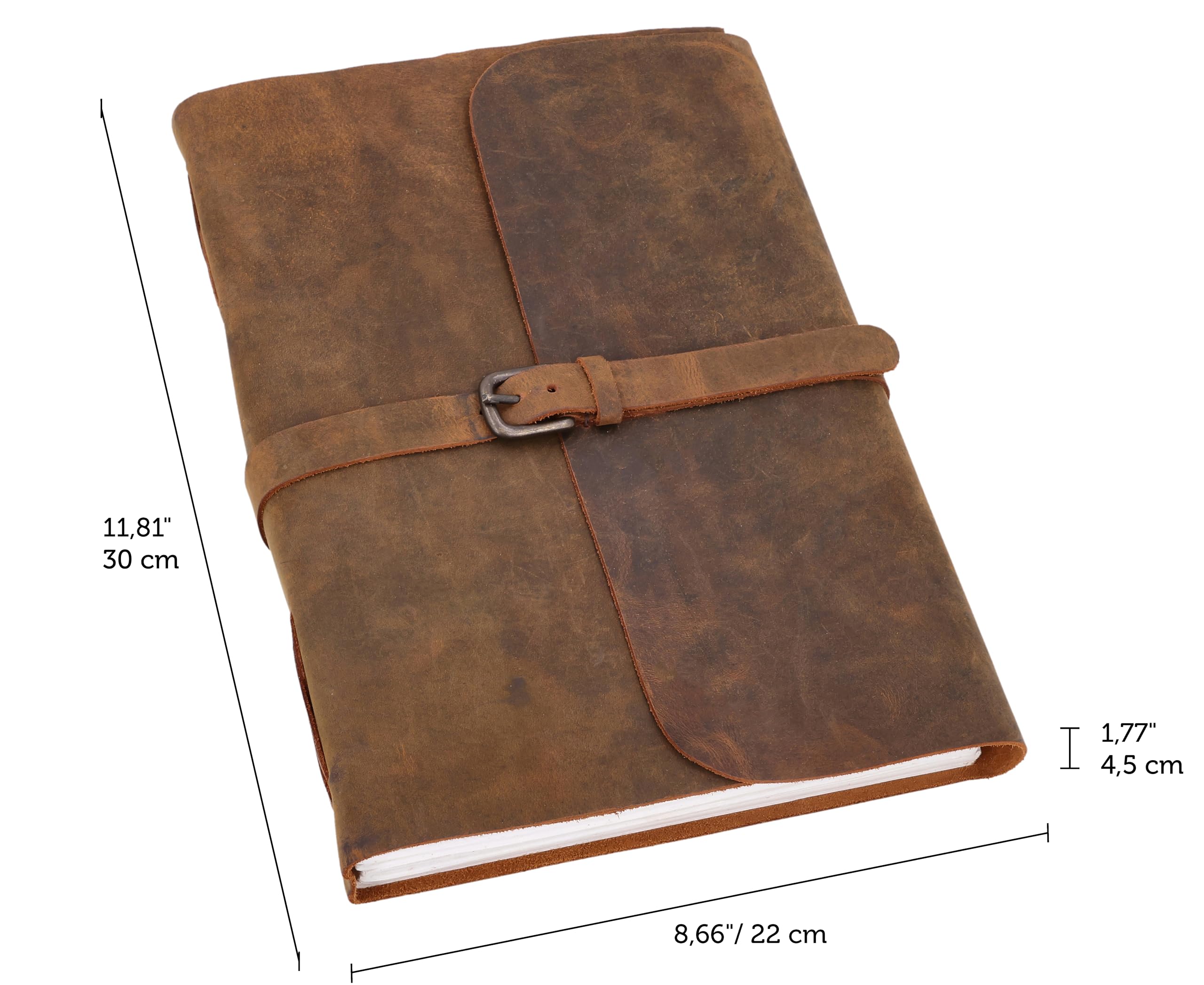 Gusti Notizbuch Leder - Tessy Notizbuch Tagebuch Vintage Braun Leder
