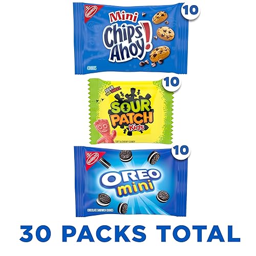 Miniatura 4 de Nabisco - Paquete variado de galletas y dulces, dulces SOUR PATCH Kids, OREO Mini y Mini CHIPS AHOY!, 30 paquetes de aperitivos
