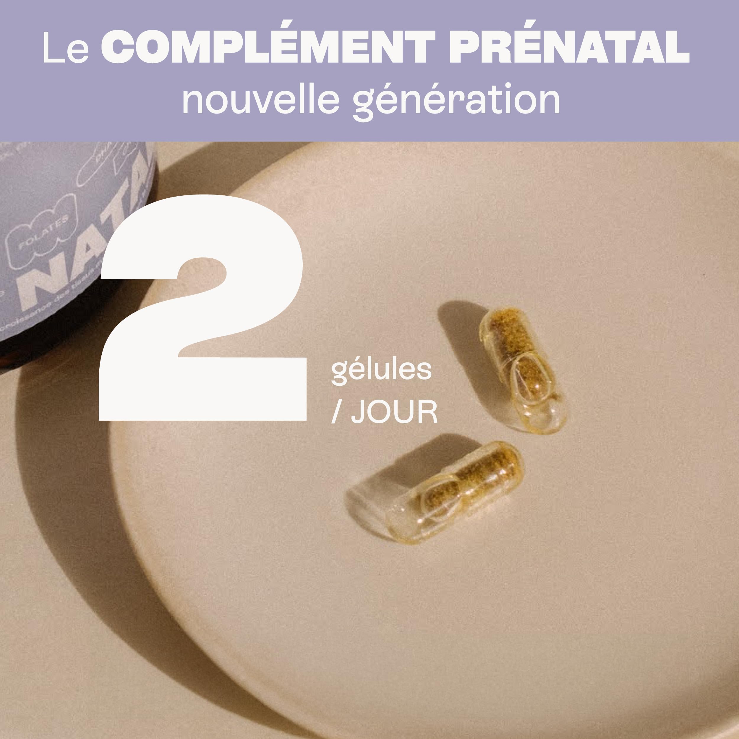 Jolly mama! Baby Bump | Multi-Vitamines Grossesse | Avec DHA, Choline, Vitamine B9 Active Quatrefolic | Fabriqué en France | Cure 1 Mois, 60 Gélules