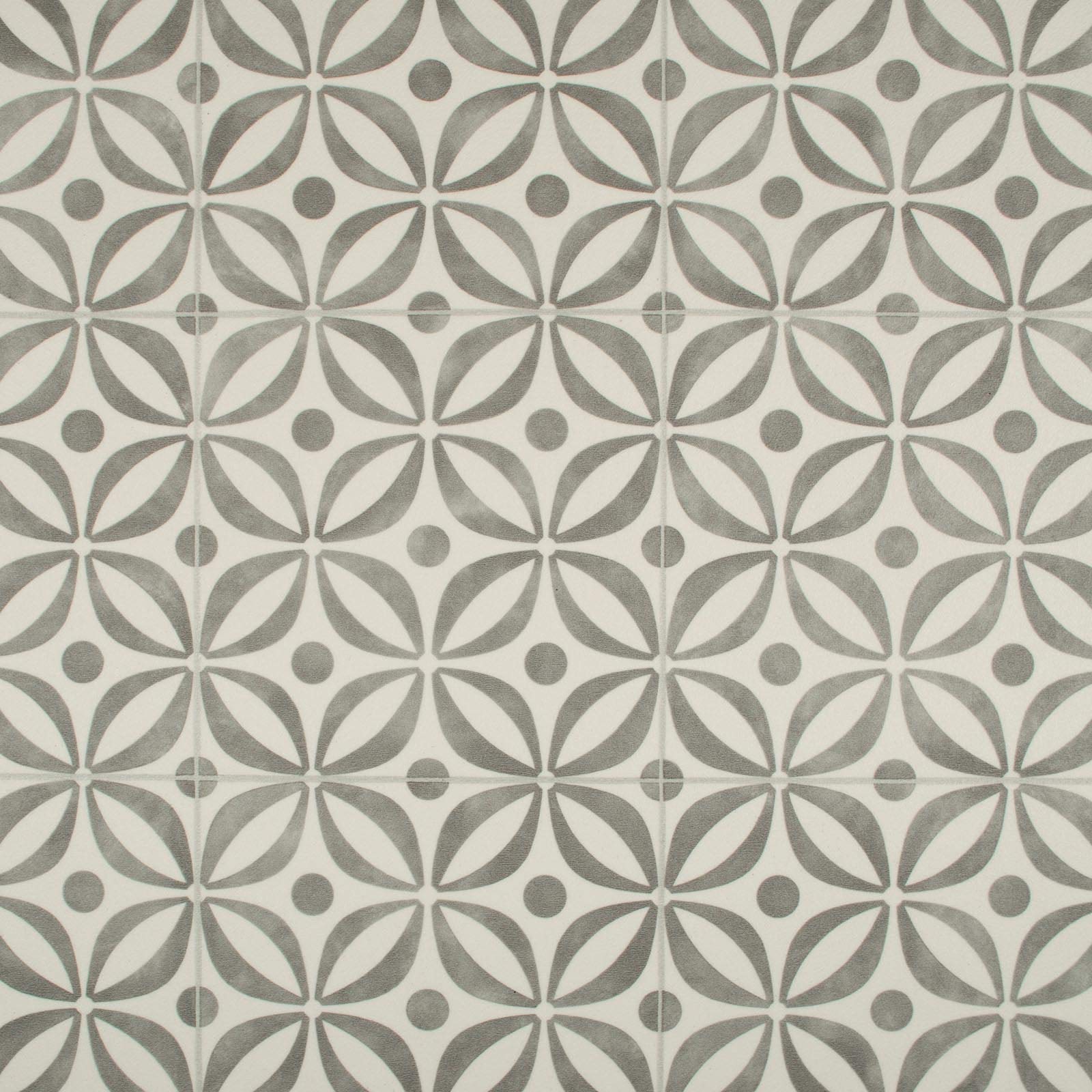 Patterned Tile Style Effect Cosmic Vinyl Flooring 2.5mm Realistic Foam Backed Lino R10 Slip Resistant (Grey Antique Diamonds, 3m x 4m)