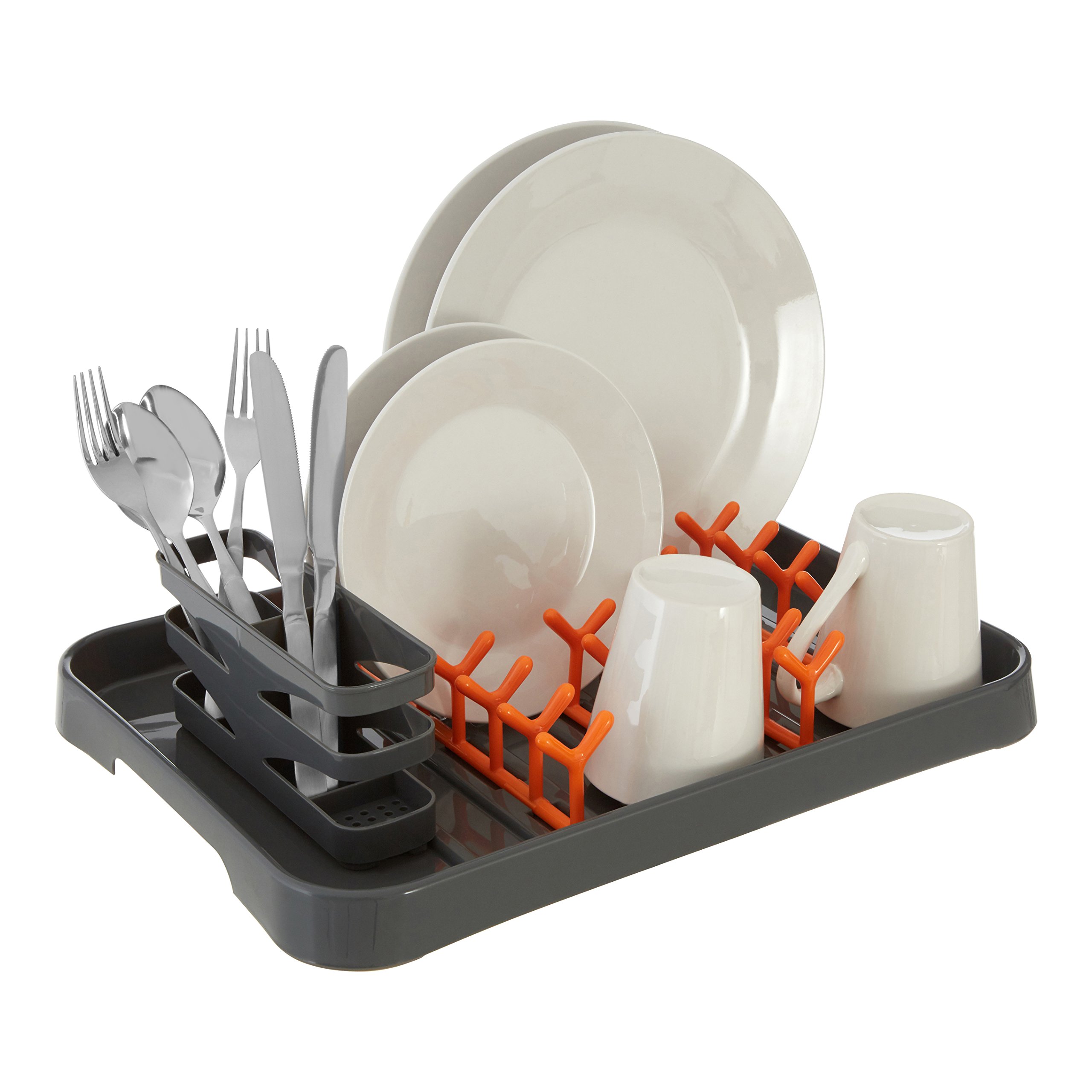 Premier Housewares Dish Drainer - Grey/Orange